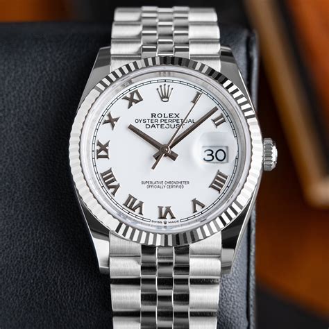 rolex datejust white dial gold|rolex datejust 36mm prezzo nuovo.